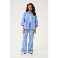 Langarm - Hemd Relaxed fit Blue Stripe white