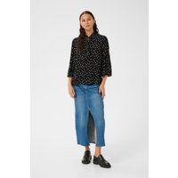 Langarm - Hemd Loose fit Black/White dot black white