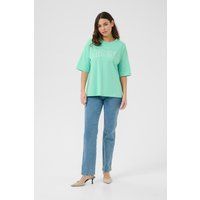 T-shirt Oversize fit Pool Blue W. Chalk Embroidery light blue
