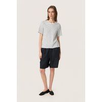 T-shirt Gerade Passform Black and White Stripe black white