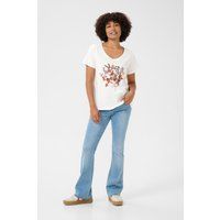 T-Shirt mit Blumendruck, reguläre Passform