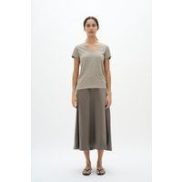Klassisches V-Ausschnitt Kurzarm T-Shirt