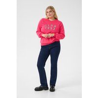 Himbeerfarbenes Sweatshirt mit Grafikprint