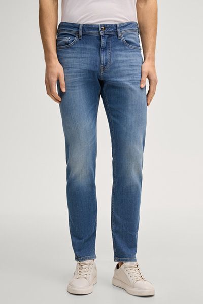 Joop! Fortres Aqua-Blue Washed Jeans Comfort-Stretch Denim Five-Pocket-Style
