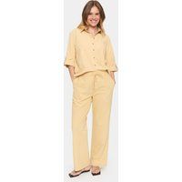 Casual Hose Gerade Passform Croissant yellow