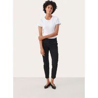 Cropped Straight-Leg Freizeithose