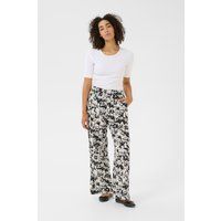 Casual Hose Regular fit Black/Turtledove Flower Print black