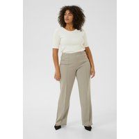 Elegante, hoch taillierte Hose mit weitem Bein