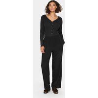 Casual Hose Gerade Passform Blac
