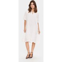 Lässiges Midi-Kleid mit Lochstickerei