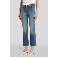 High Waist Slim Kick Bootcut Jeans