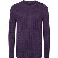 Klassischer Zopfstrick Baumwollpullover