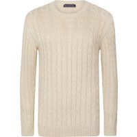 Klassischer Zopfstrick Baumwollpullover