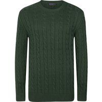 Klassischer Zopfstrick Baumwollpullover