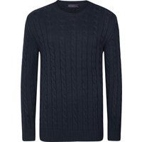 Klassischer Zopfstrick Baumwollpullover