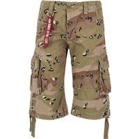 Cargo Shorts mit Camouflage-Print aus Baumwoll-Twill