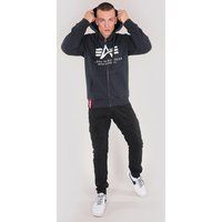 Klassischer Kapuzenpullover mit Reißverschluss