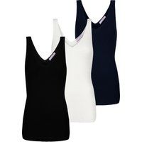 Geripptes Strick-Tanktop mit V-Ausschnitt