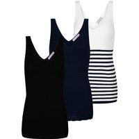 Geripptes Strick-Tanktop mit V-Ausschnitt