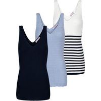 Geripptes Strick-Tanktop mit V-Ausschnitt