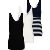 Geripptes Strick-Tanktop mit V-Ausschnitt