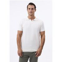 Kurzärmliges Poloshirt mit Zopfmuster