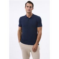 Kurzärmliges Poloshirt mit Zopfmuster