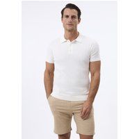 Kurzärmliges Poloshirt mit Zopfmuster