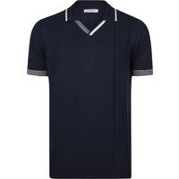 Kurzärmliges Poloshirt mit Zopfmuster