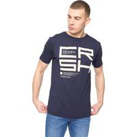 Crosshatch - "Squarebox" T-Shirt für Herren (Marine)