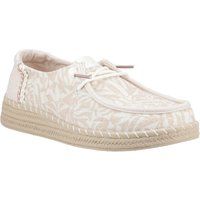 HEYDUDE Wendy Espadrille Retro Palm Baumwollmischung Damen Hellrosa/Weiß Espadrilles
