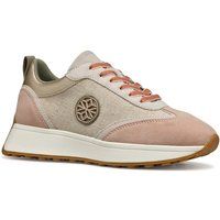Geox D AMABEL Synthetische Polyurethan Damen Trainer in Hellbeige/Hellbraun
