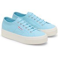 Superga 2740 PLATFORM Baumwoll Damen Sneaker Crystal Azul