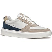 Geox U DEIVEN Leder/Suede Herren Sand/Weiß Sneakers