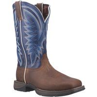 Durango Rebel Leder Herren-Stiefeletten Sattelbraun/Dunkelblau