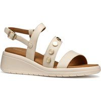Geox D MELICONIA Synthetische Polyurethan Damen Papyrus Wedges