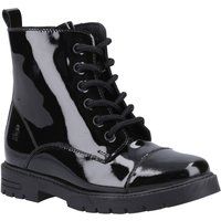 Hush Puppies Lauren Lackleder Stiefel für Mädchen in Schwarz