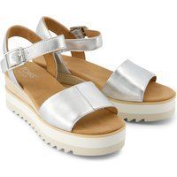 TOMS Diana Leder Damen Silber Wedges