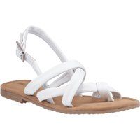 Hush Puppies Hope Leder Damen Weiße Sandalen