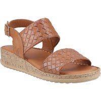 Hush Puppies Ebony Geflochtene Leder Damen Sandalen in Tan