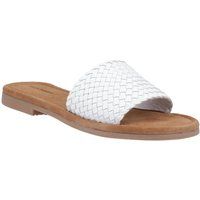 Hush Puppies Hetty Slide Leder Damenweiße Sandalen