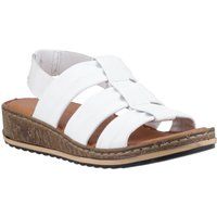 Hush Puppies Eden Weite Passform Leder Damen Weiße Sandalen