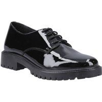 Hush Puppies Aubrey Leder Derby Schuhe für Mädchen in Schwarz