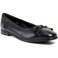 Pod Priya Leder Damen schwarze Ballerinas