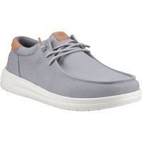 HEYDUDE Paul Canvas Baumwolle Herren Mokasin Schuhe Monument Grau