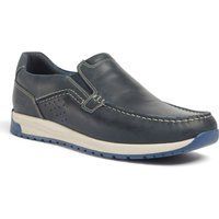 Pod Sean Leder Herren Marineblau Bootschuhe