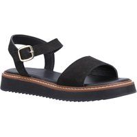 Hush Puppies Cassie Nubuck Damen Schwarze Sandalen