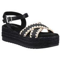 Hush Puppies Jemma Espadrille Polyurethan Damen schwarze Sandalen