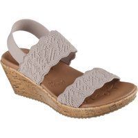 Skechers Beverlee Timeless Touch Textil Damen Sandalen in Taupe