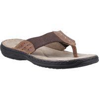 Hush Puppies Alan Zehentrenner Leder Herren Tan Flip-Flops